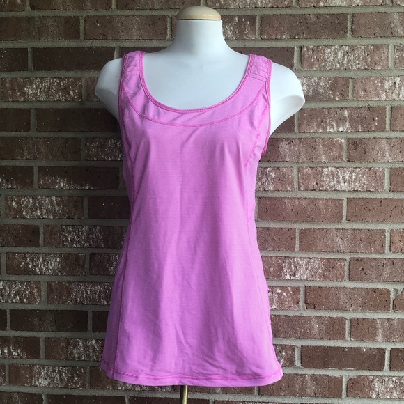 Lululemon Athletic Tank Top Size 12 pink striped - Picture 2 of 6